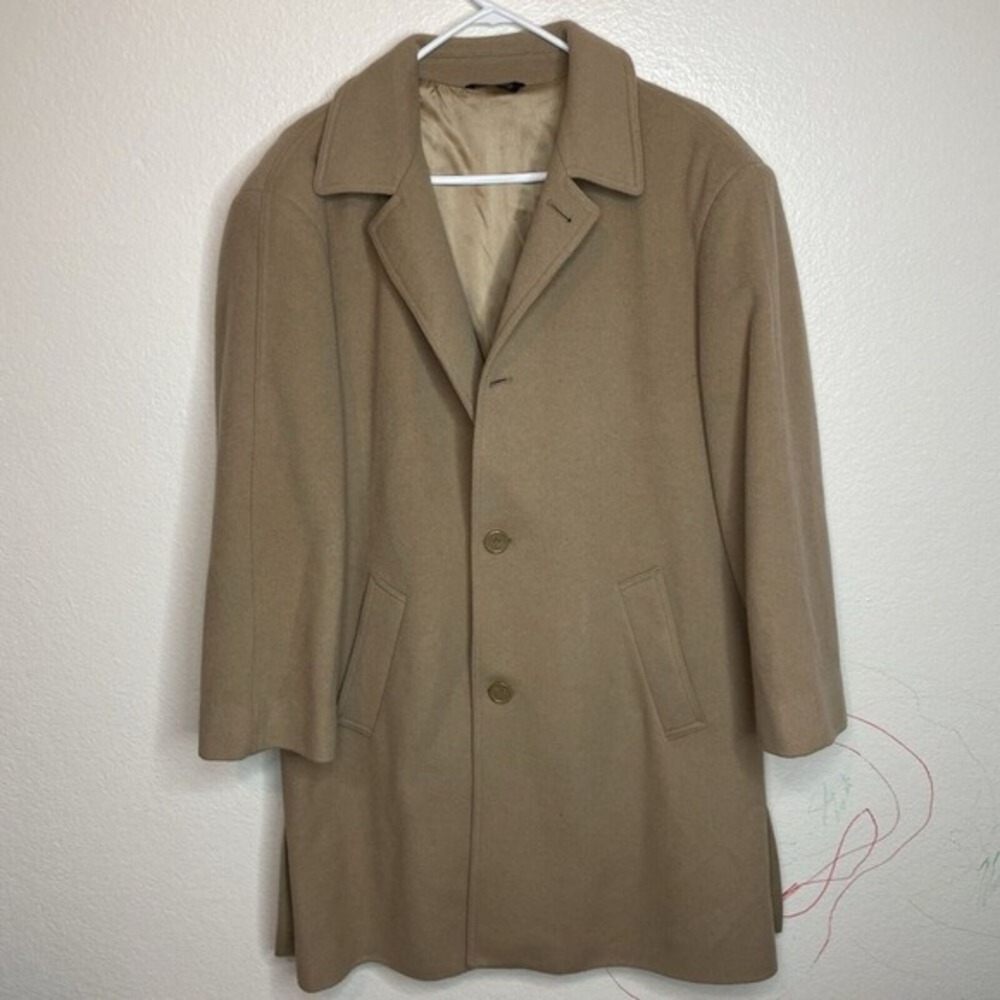 Vintage Men's Metropolitan View Wool And Cashmere Peacoat In Camel Size‎ 40R